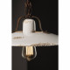 Sospensione grande in metallo con diffusore in ceramica dal design industrial