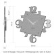 Orologio da parete in legno dal design moderno con quadrante con numeri