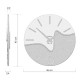 Orologio da parete rotondo in legno dal design moderno
