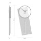 Orologio da parete a pendolo in legno dal design moderno ed elegante