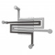 Appendiabiti a muro di design moderno in legno con 4 ganci in alluminio