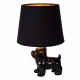 Lampada da tavolo con base in porcellana dal design elegante e paralume in lino