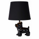 Lampada da tavolo con base in porcellana dal design elegante e paralume in lino