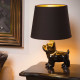 Lampada da tavolo con base in porcellana dal design elegante e paralume in lino