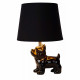 Lampada da tavolo con base in porcellana dal design elegante e paralume in lino
