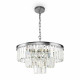 Lampadario piccolo in metallo con diffusori in vetro in stile moderno