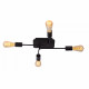Plafoniera da soffitto moderno con struttura in metallo con 4 diffusori