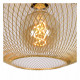 Plafoniera con struttura e diffusore in metallo intrecciato dal design moderno