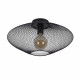 Plafoniera con struttura e diffusore in metallo intrecciato dal design moderno