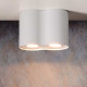 Faretto rotondo struttura moderna in alluminio con doppio diffusore orientabile