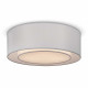 Lampada da soffitto rotonda grande con paralume in tessuto dalle linee moderne