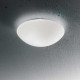 Plafoniera moderna in metallo con diffusore in vetro a risparmio energetico