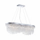 Lampadario classico con struttura in metallo e pendenti in cristallo