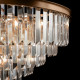 Lampadario grande in metallo con diffusori in vetro in stile moderno
