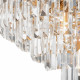 Lampadario grande in metallo con diffusori in vetro in stile moderno