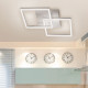 Plafoniera piccola 2 luci a LED in stile moderno con struttura in metallo