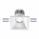 Faretto da incasso quadrato con struttura in alluminio e lampadina a LED