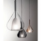 Lampada a sospensione a 3 luci moderna struttura in metallo e diffusore in vetro