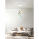 Lampada a sospensione con 5 diffusori pendenti in vetro dal design moderno