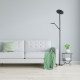 Piantana moderna con 2 luci a LED con struttura in metallo