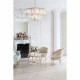 Lampadario moderno con doppi diffusori in vetro
