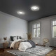 Lampada da soffitto grande a LED con diffusore in vetro dalle linee moderne