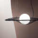 Lampada a sospensione dal design moderno con diffusore in vetro
