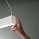 Lampada a sospensione a LED piccola con diffusore in metallo dalle linee moderne