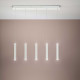 Lampada a sospensione a LED con 5 diffusori dalle linee moderne ed eleganti