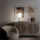Lampada da tavolo con diffusore in vetro soffiato dallo stile moderno