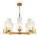 Lampadario medio con otto diffusori in vetro in stile moderno