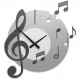 Orologio da parete in legno con note musicali