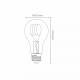 Lampadina A60 - Bulbo a filamento LED dimmerabile - Ø 6 cm - E27