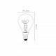Lampadina P45 - Bulbo a filamento LED dimmerabile - Ø 4,5 cm - E14