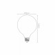 Lampadina G80 - Bulbo a filamento LED dimmerabile - Ø 8 cm - E27