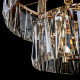 Lampadario moderno con doppi diffusori in vetro