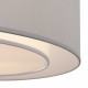 Lampada da soffitto rotonda grande con paralume in tessuto dalle linee moderne