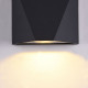 Applique da esterni con struttura in metallo diffusore in vetro con lampada LED