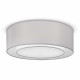 Lampada da soffitto rotonda grande con paralume in tessuto dalle linee moderne