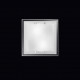 Plafoniera piccola quadrata in vetro bianco satinato di design moderno