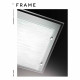 Plafoniera piccola quadrata in vetro bianco satinato di design moderno