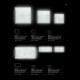 Plafoniera media quadrata in vetro bianco satinato di design moderno