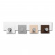 Appendiabiti di design moderno con pannello in legno 4 ganci 