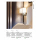 Applique dal design moderno cromo spazzolato con paralume in pvc