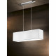 Lampada a sospensione dal design moderno cromo spazzolato con paralume in pvc