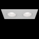 Faretti da incasso con 2 lampade orientabili e struttura in metallo verniciato