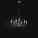 Lampadario classico a 6 braccia in metallo verniciato