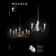 Lampadario classico a 6 braccia in metallo verniciato
