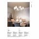 Lampadario classico a 6 braccia in metallo verniciato