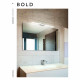 Applique per bagno grande a LED in metallo cromo lucido e diffusore in acrilico